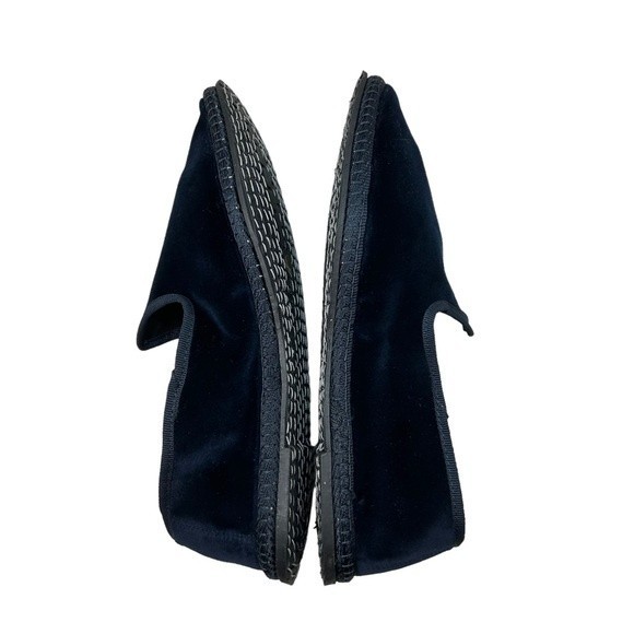Fifi Venezia Gritti Blue Velvet Slippers Loafers 37 / 6.5 Handmade - Picture 5 of 9